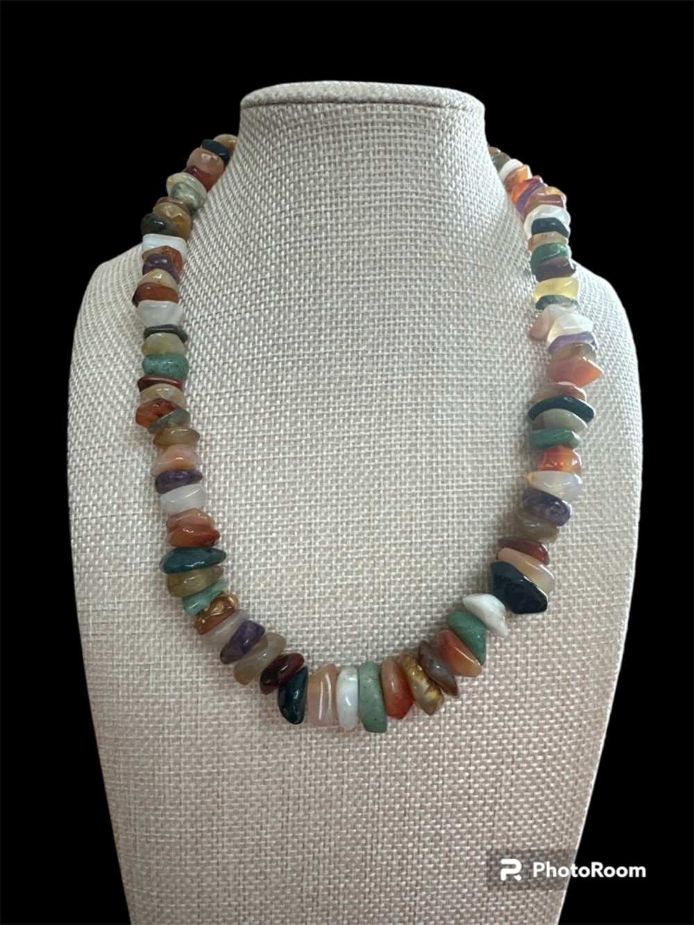 Multi-Colored Natural Stone Beaded Necklace - Women Jewelry